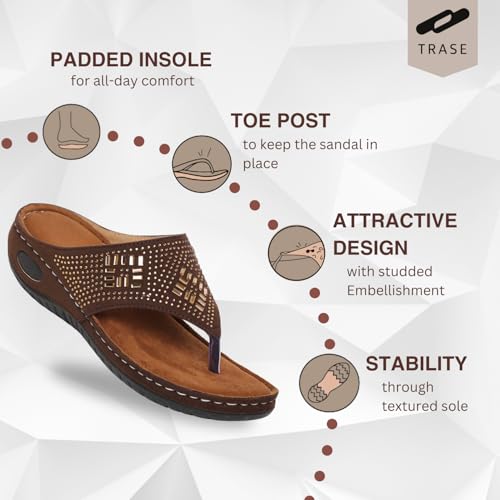 Image of TRASE Women's Fashion Slippers | Doctor Ortho Soft & Comfortable Slip-Ons for Women & Girls | Lightweight & Stylish, Diabetic & Orthopedic Footwear, Good for Knee & Foot Pain