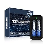 TENAVOLTS 1.5V Lithium Rechargeable AA Batteries, AA Battery for Xbox Controller, AA Rechargeable Batteries for Blink Camera with USB Cable Type C Port, 1.8 Hour Fast Charging, 2 Count with Charger