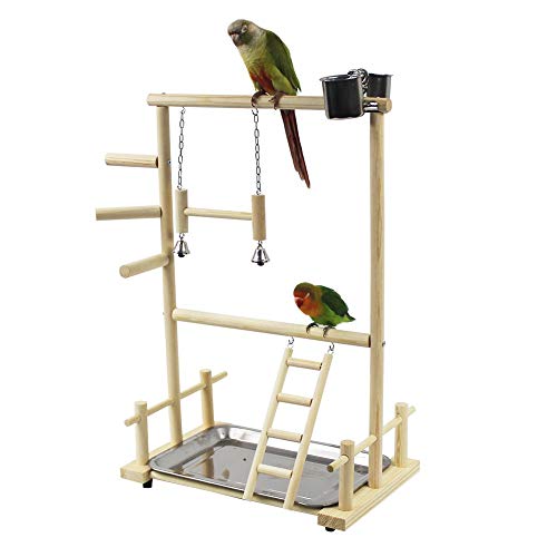 インコ 遊び場 二層 バード アスレチック 玩具 スタンド 止まり木 はしご 食器 水器 鳥 巣 カゴ 遊園地 秋千 ラダー ベル 鳥の巣 鳥栖