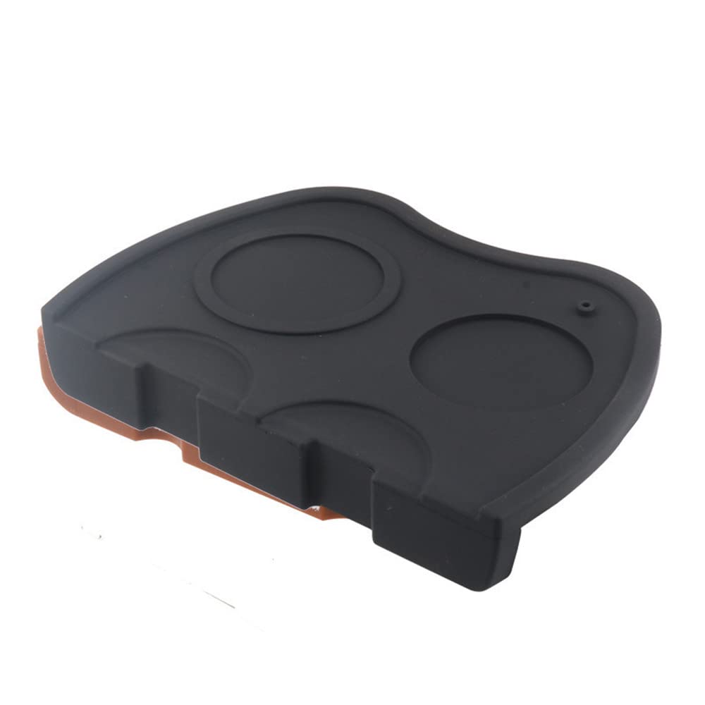 Tamping Mat Black Multi-Function Thicken Anti-Skid Wear Resistance Coffee Tamper Holder Silicone Pad Mat(Black) (XXL)