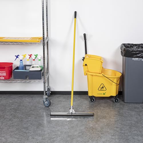 Image of RW Clean Stainless Steel Floor Squeegee - 21 1 /2 inch x 5 inch x 1 1 /2 inch - 1 count box - Restaurantware
