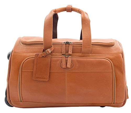 Sac fourre-tout en cuir véritable à roulettes pour le voyage - 2