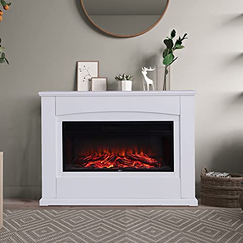 FIDOOVIVIA 34 Inch Electric Fireplace Electric Fire with Surround Free Standing with...
