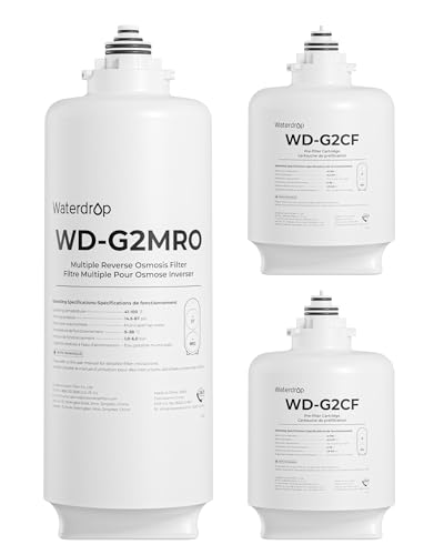 Waterdrop G2-2CFRO Filter Replacement for G2/G2MNR 400 GPD RO System