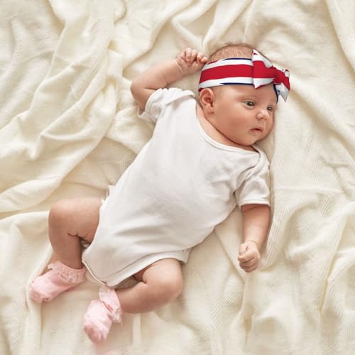 FoRes British flag Baby Bow Headband â€“ Cute & Delicate Hair Accessories for Newborns, Infants, Toddlers â€“ Skin-friendly Hairband, Black4