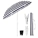 Sekey 160 cm Sonnenschirm Balkon mit Bodenhülse & Schutzhülle, Neigungs und Höhenverstellung, Sonnenschirm Strand für Balkon, Garten & Terrasse, Runder Sonnenschutz UPF 50+