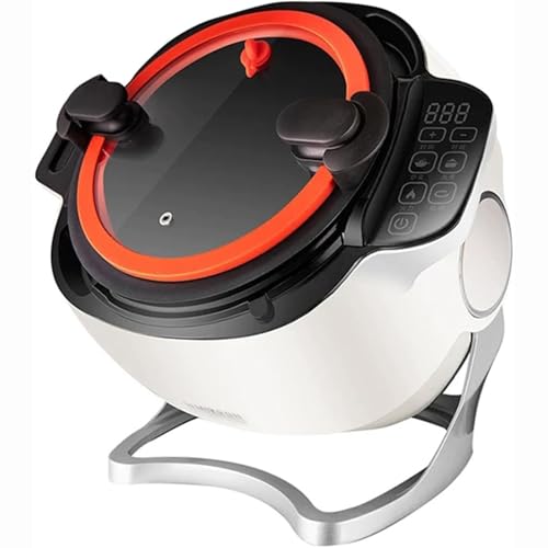 Máquina automática de 2000 W, cocina eléctrica antiadherente giratoria de 360°, olla multifunción para uso doméstico y restaurante