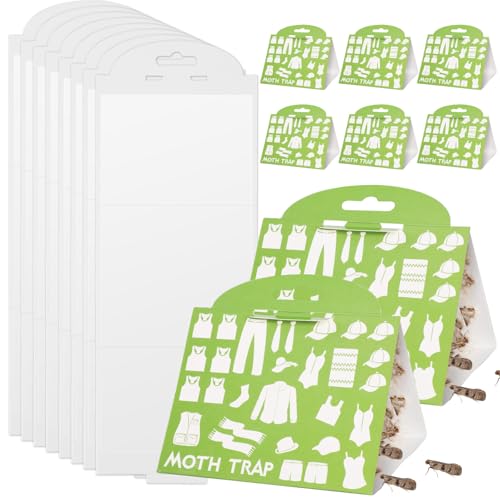 GeeRic Trampa Polillas Alimentos, 8X Trampas para Polillas de la Comida Trampas Adhesivas Eficaces para Polillas de Armarios y Alfombras la protección de Toda la Ropa en el Armario