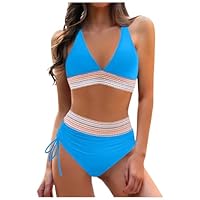 Beach Wear for Women UK Tummy Control Bikini Halter Neck Tops Big Bust Swimsuit Plus Sets Tan Through Set with Shorts Razor Swimwear Top Epilator Area Pink,02-BU2,M