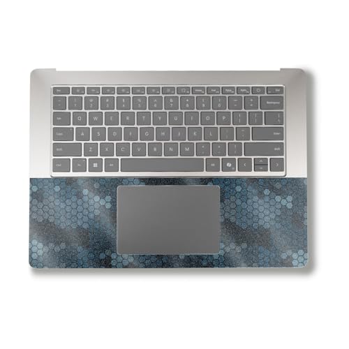 Image of Glossy Glitter Laptop Skin Compatible with Alienware M18 R2 (2024) - Blue Hexa Camo - Premium 3M Vinyl Protective Wrap Decal Cover - Easy to Apply | Crafted in The USA by MightySkins