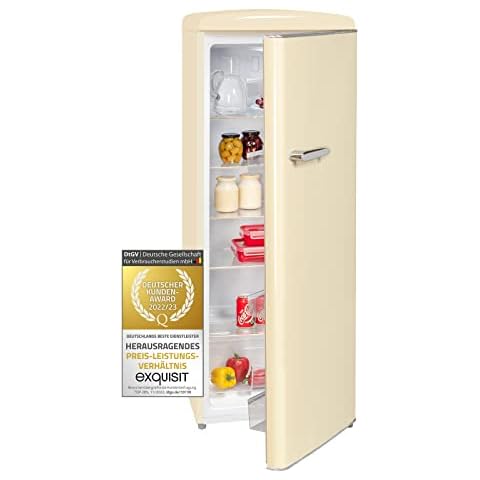 Exquisit Frigorífico Una Puerta RETRO RKS325-V-H-160F Magnolia Blanca Cover