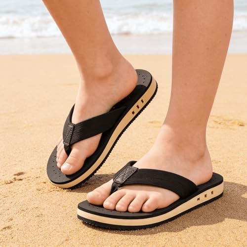 KVbabby Kids Comfortable Flip Flops,Coffee,3 Big Kid — view 7