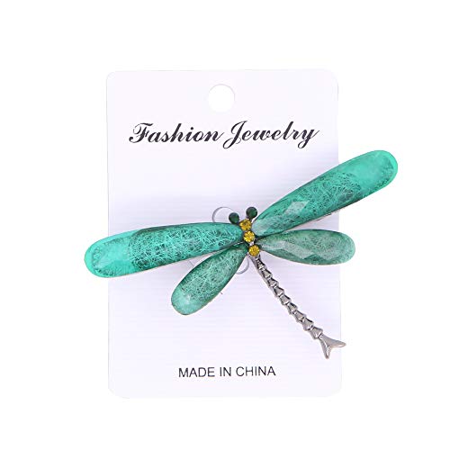 Set of 5 Multicolor Dragonfly Brooch Pin, Alloy Flying Insect Crystal Rhinestones Brooches Set for Mother's Day/Birthday2