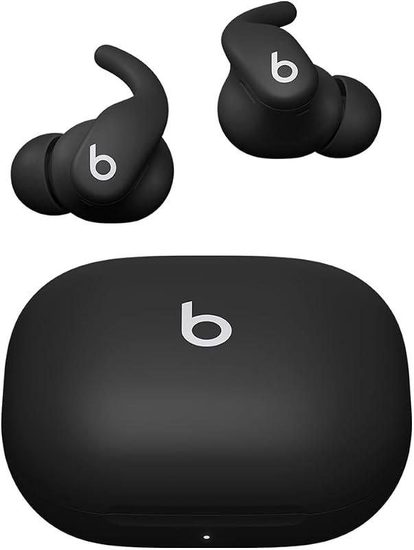 Beats Powerbeats Fit - auriculares inalámbricos de entrenamiento con cancelación de ruido y puntas de ala de ajuste seguro - Negro azabache (renovado)