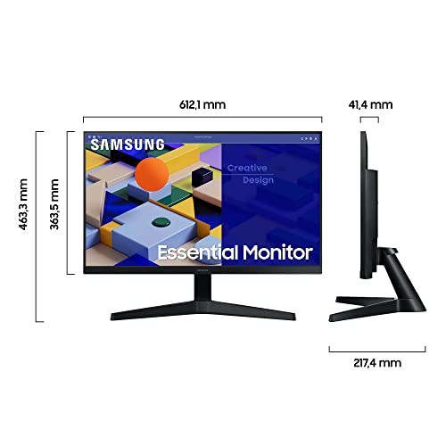 Samsung S31C Essential Monitor S27C314EAU, 27 Zoll, IPS-Panel, Full HD-Auflösung, Eco Saving Plus, AMD FreeSync, 5 ms Reaktionszeit, Bildwiederholrate 75 Hz, Schwarz – Bild 3