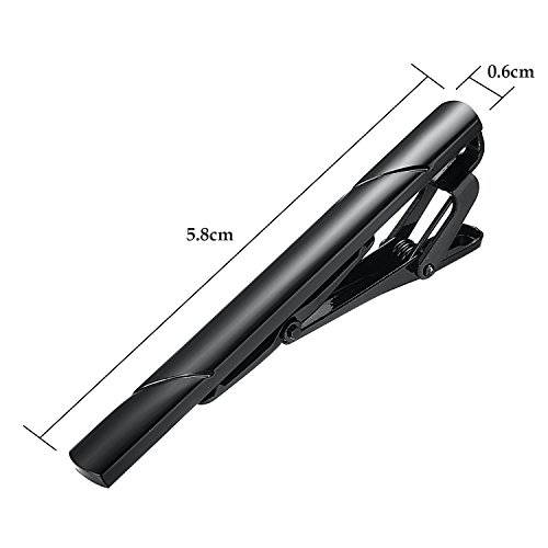 Image of Yoursfs Classic Slash Tie Clips for Men Regular Tie Bar Stainless Steel Tie Clip for Formal Occasions Wedding Anniversary Business