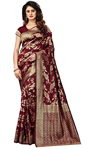 C J Enterprise Women’s Pure Kanjivaram Silk Saree Banarasi Silk Sarees With Blouse Piece (paithani Pari 37)