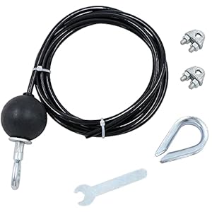 fuxunamz Fitnesskabel, staalkabel, doe-het-zelf-kabelsysteem, 2 m, lengte instelbaar, krachtstation, kabelkabel…