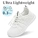 TOTOMONA Kids Running Shoes Slip on Sneakers for Girls Boys Adjustable Outdoor Toddler Walking Shoes Lightweight White Size Toddler 5.5