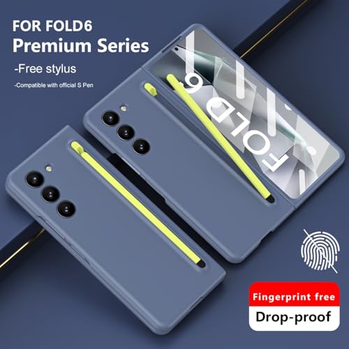 Coque Samsung Z Fold6 violette avec stylet et protège-écran