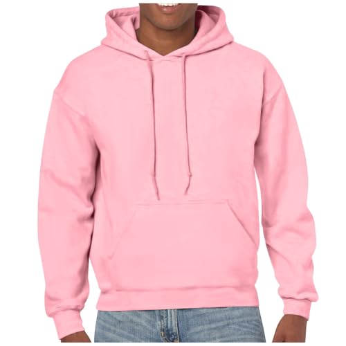 Men's Pullover Hoodie Thick Sherpa Lined Kangaroo Pocket Winter Windproof Warm Fleece Hoodie Athletic Sweatshirts