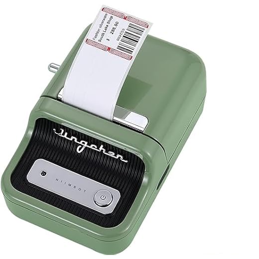 Impressora de etiquetas portátil sem fio Mini impressora portátil Térmica (Verde)