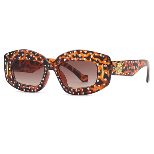 Lunettes de soleil œil de chat strass brillantes et rétro de style