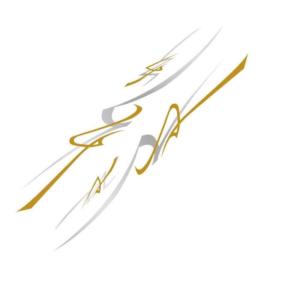 Car Sticker Graphics Stripes Decor Decal(Gold Silver,300cm)