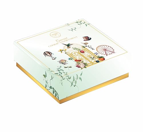 Image of Unwrap Happiness Assorted Cookies Gift Box |Gift for guru Purnima | Multiple Cookies (Coconut, Red Velvet, Choco Chip, Almond & Osmania) | Gift Box | Gift For Your Colleagues & Friends | Packaged Gift | Vegetarian | Gift For All Occasions | 350 Grams