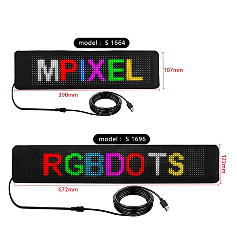 Luz de pantalla electrónica para coche programable con mensajes DIY 3