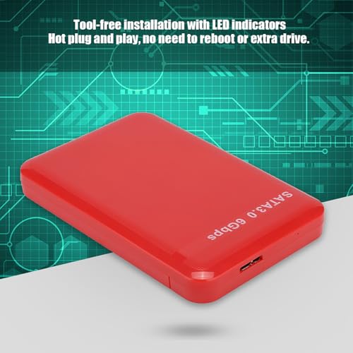 Caja externa para disco duro 2.5 pulgadas USB 3.0 Roja miniatura 5