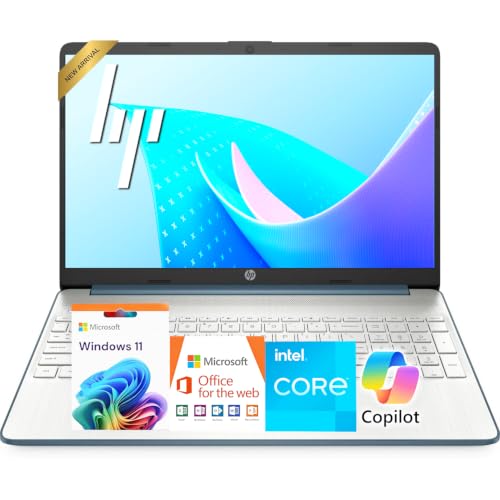 HP 15.6" Laptop • Intel 4-Core Processor • 8GB DDR4 RAM • 256GB PCIe SSD • Fast Charge • Long Battery Life • SD Card Reader • Wi-Fi 6 • Win 11 • for Multitasking Work & Study