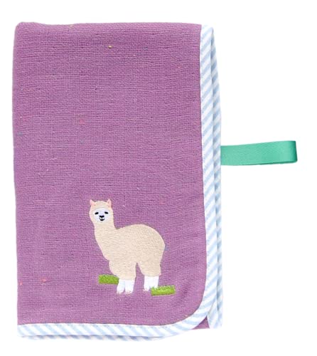 田中産業 今治タオル mama&me LAZY ANIMALS キッズ フェイスタオル パープル(アルパカ) 27×65cm MM2201-0160-41