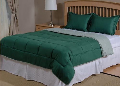 Reversible Mini Bed Set - 3 Piece - Pine Green/Frosty Green - King Size