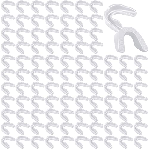 Sport Mouth Guards Mouthguard Gum Mouth Guard Teeth Armor Game Guard For Football Hockey Karate Basketball Lacrosse Boxing Basketball (100 Pcs, White) #TOP26