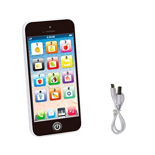 HT HONGTENG Toy Cell Phone Flash Voice Learning Phone Multi-Mode Parent-Child Interaction Gift for Children Ages 18m+(Black Phone)