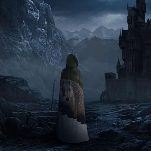 Cape à capuche déguisement magicien vampire chevalier adulte - 7