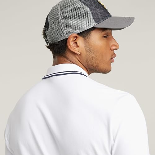 G-STAR RAW Herren Dunda Slim Stripe Poloshirt, Weiß (White D17127-5864-110), S – Ansicht 6