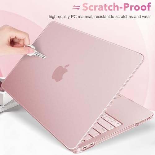 Image of May Chen Compatible with MacBook Neo 13 inch Model A3404 2026 Release, Slim & Lightweigh Frosted Finish Protective Case with Keyboard Cover&Screen Protector, Frosted Blush