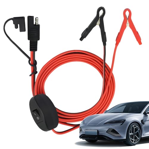 Godpqiui Conector De Batería SAE,Cable para Cargador de Batería con Botón | Adaptador SAE, Conector Rápido para Camión Remolque, Moto, Cortacésped y Vehículo