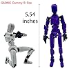 41r6tg70sol - (Assembly Completed) 3D Printed 5.54-inch Multi-Jointed Action Figures Dummy13, Full Body Mechanical Movable Toy, Multiple Accessories, Desk Decoration, Creative Gifts (Black)