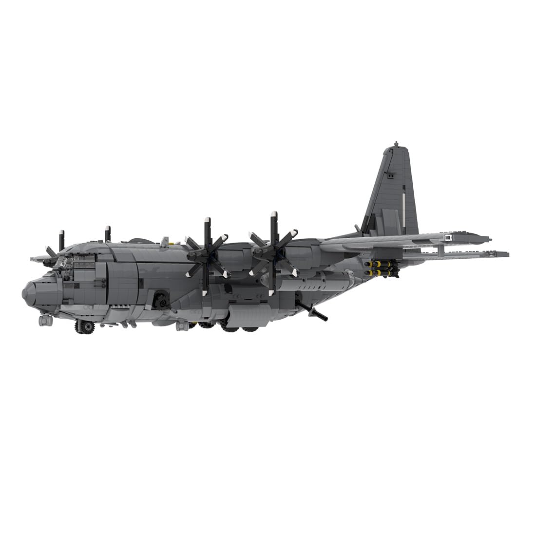 LootPop Elektryczny zestaw klocków do budowy samolotu, 1/35 AC-130J GhostRider, duża dynamiczna wersja zmontowanego modelu samolotu wojskowego, 5444 części