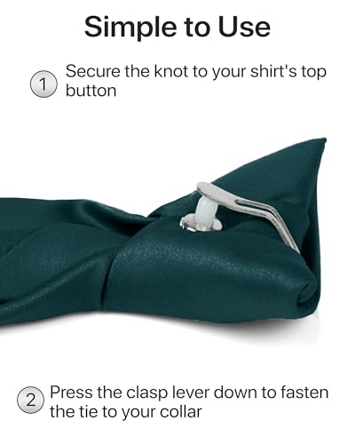 Image of boxed-gifts Clip on Ties for Men - Premium Black Solid Color Clip on Tie