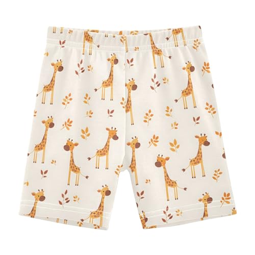 Little Giraffe Cute Prints Girls Shorts Elastic Waist Sports Shorts Girls Leggings Pants for 4-10 Years