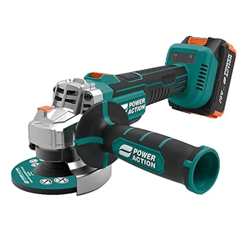 Image of Sulfar Power Action BAG20A 20V Heavy Duty Cordless Angle Grinder (Solo Tool), Brushless Motor, 100 /125 mm, M14, 8400 RPM (BAG20A)