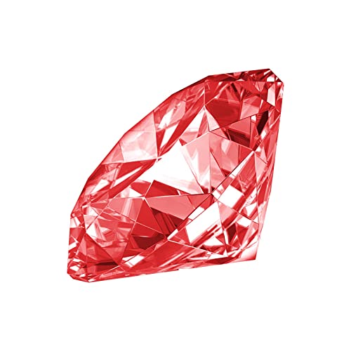 YSSH 50mm Kristall Glas Diamant,Kristallglas Deko Diamanten Acryl Tischschmuck Hochzeit Dekosteine Klar Kristall-Acryl-Diamanten transparent Kristalldiamant Für Hochzeitsgeschenke Decor (Red) Cover