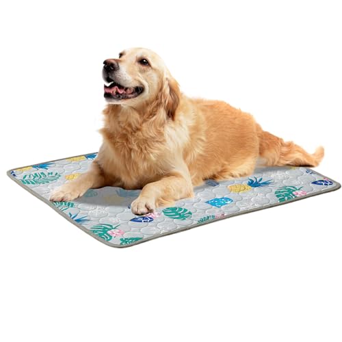 Siuwddee Kühlmatte Für Hunde Katzen,60x50 cm Selbst Kühlende Hundematte Frischematte Für Hunde Und Katzen Sommer Kühlkissen Hundematte,Falbar rutschfest Dog Cooling Mat Für Zuhause Unterwegs