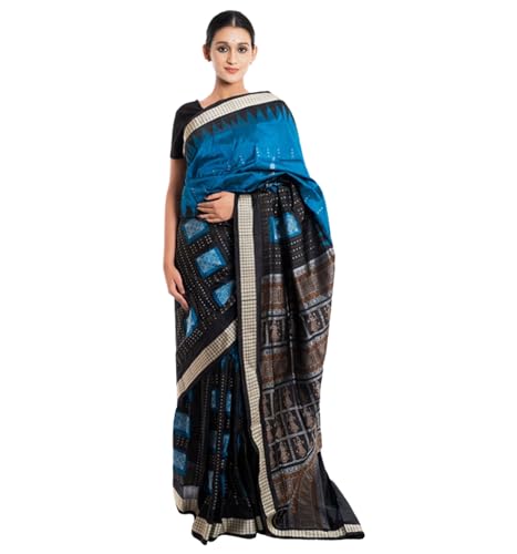 Image of Handmade Pure Bomkai Silk Saree Khandua Natural Silk Ikkat Saree For Women /Ethnic Wear /Traditional Handloom Saree With Regular Blouse (Deepanjali)