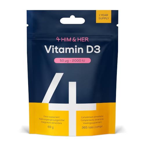 Vitamina D3 2000 UI Colecalciferol 50µg, Vitamina D 365 Comprimidos 1 Año