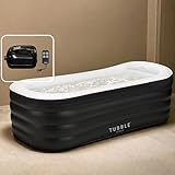 Tubble® Cuzi Bañera de Hidromasaje Inflable 255L Black Onyx - SPA Plegable para Adultos, Uso Interior y Exterior, Todo el Año, Masaje de Burbujas Relajante